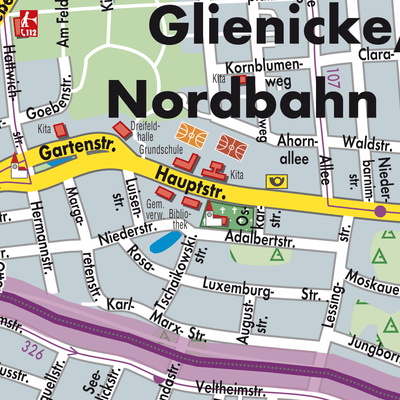 Stadtplan Glienicke/Nordbahn