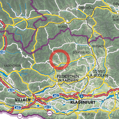 Landkarte Glödnitz