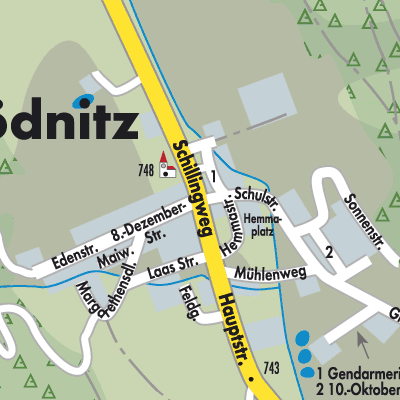 Stadtplan Glödnitz