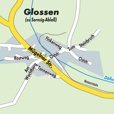 Stadtplan Glossen