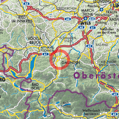 Landkarte Gmunden
