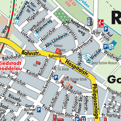 Stadtplan Goddelau