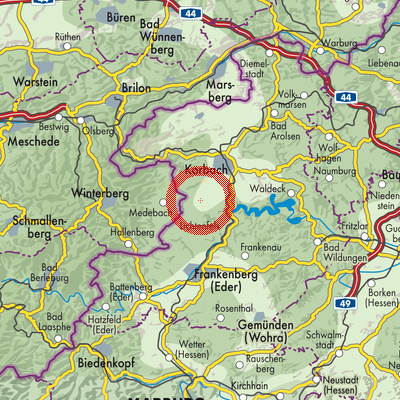 Landkarte Goddelsheim