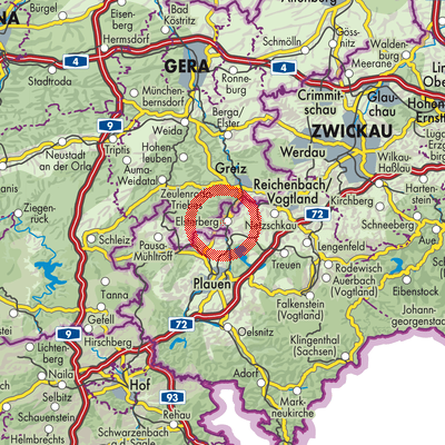 Landkarte Görschnitz