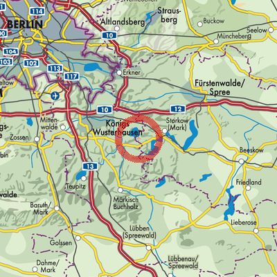Landkarte Görsdorf bei Storkow