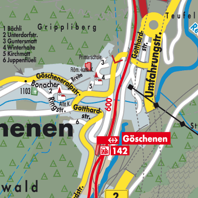 Stadtplan Göschenen