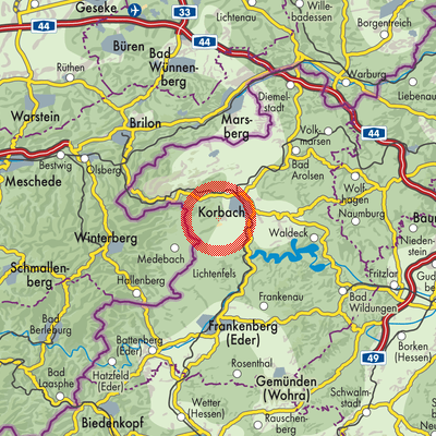 Landkarte Goldhausen