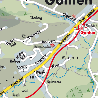 Stadtplan Gonten