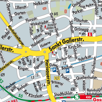 Stadtplan Gossau (SG)