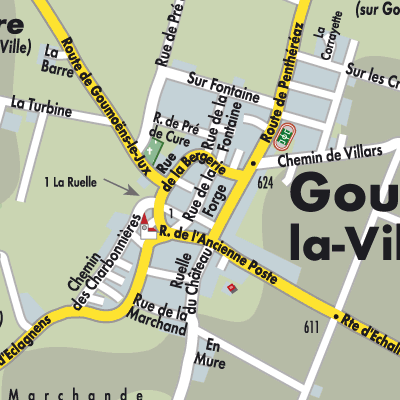 Stadtplan Goumoëns