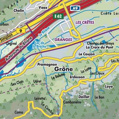 Übersichtsplan Grône