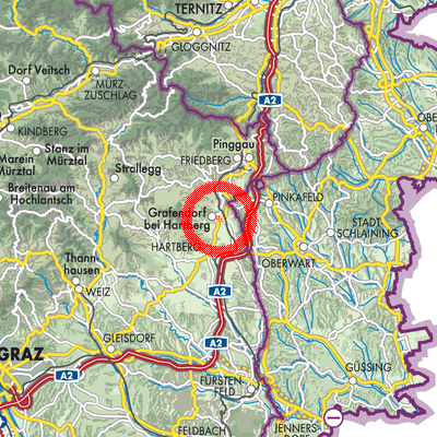 Landkarte Grafendorf bei Hartberg