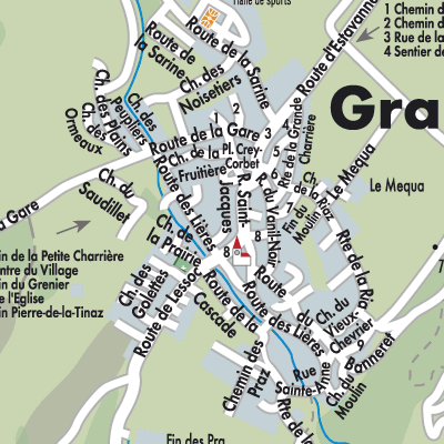 Stadtplan Grandvillard