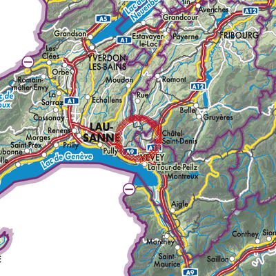 Landkarte Granges (Veveyse)