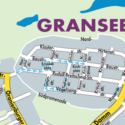 Stadtplan Gransee und Gemeinden
