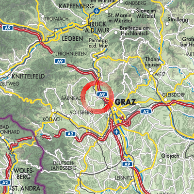 Landkarte Gratwein-Straßengel