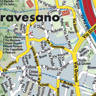 Stadtplan Gravesano