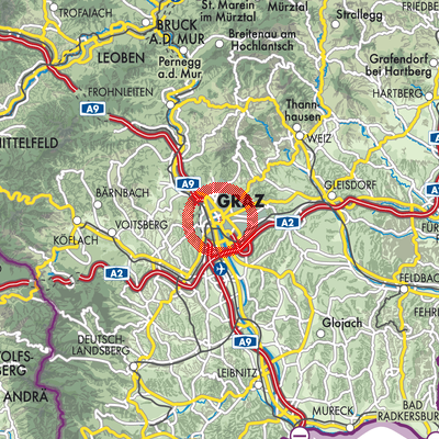 Landkarte Graz