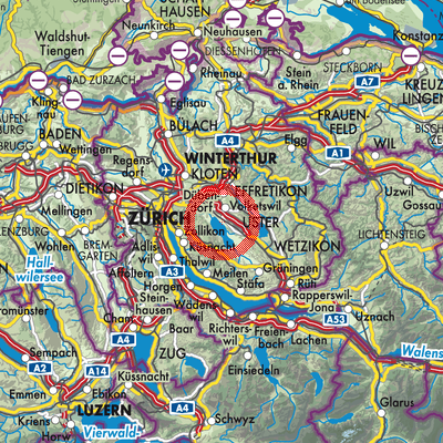 Landkarte Greifensee