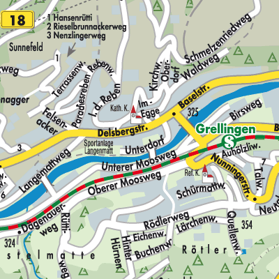 Stadtplan Grellingen