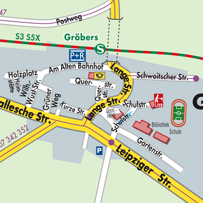 Stadtplan Gröbers