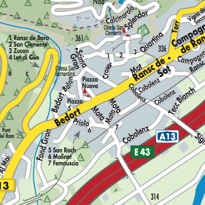 Stadtplan Grono