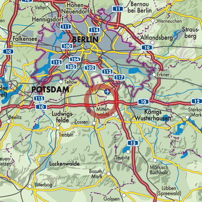Landkarte Groß Kienitz