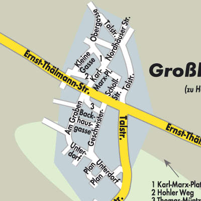 Stadtplan Großbrüchter