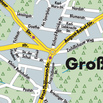 Stadtplan Großdubrau - Wulka Dubrawa