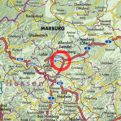 Landkarte Großen-Buseck