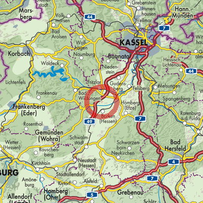 Landkarte Großenenglis