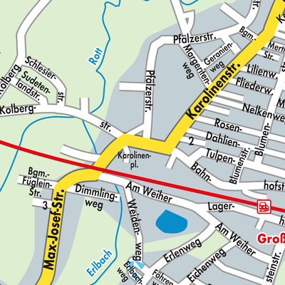 Stadtplan Großkarolinenfeld