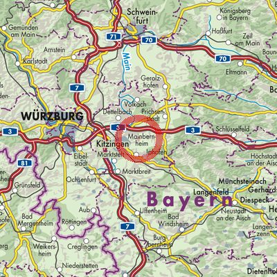 Landkarte Großlangheim (VGem)