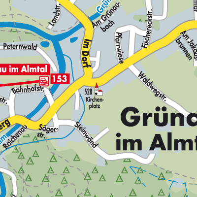 Stadtplan Grünau im Almtal