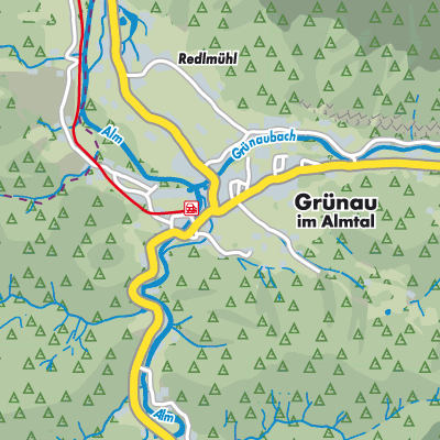 Übersichtsplan Grünau im Almtal