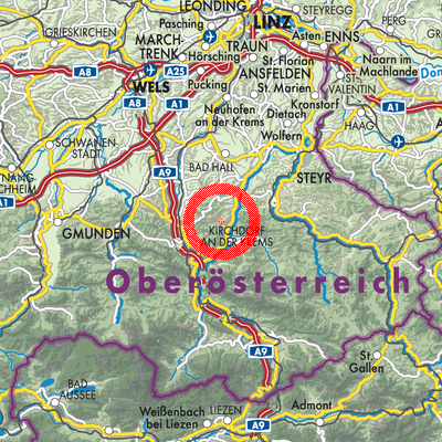Landkarte Grünburg