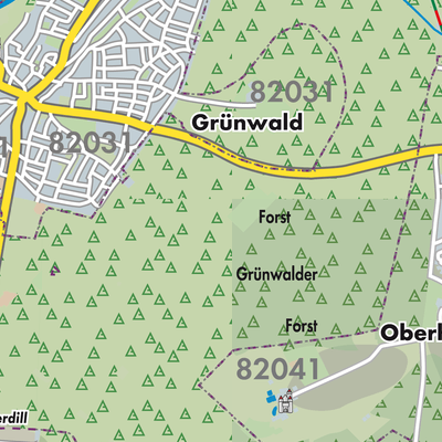 Übersichtsplan Grünwalder Forst