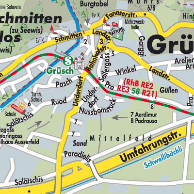 Stadtplan Grüsch