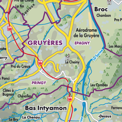 Übersichtsplan Gruyères