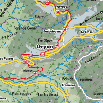 Übersichtsplan Gryon