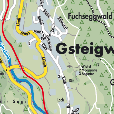Stadtplan Gsteigwiler