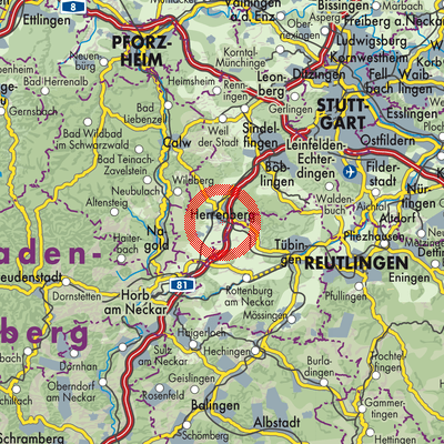 Landkarte Gültstein