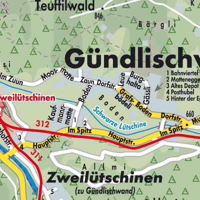 Stadtplan Gündlischwand