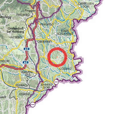 Landkarte Güttenbach/Pinkovac