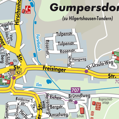 Stadtplan Gumpersdorf