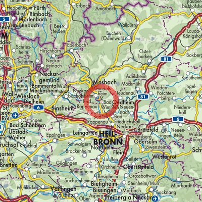Landkarte Gundelsheim