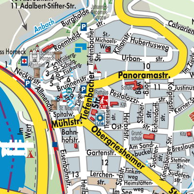 Stadtplan Gundelsheim
