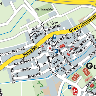 Stadtplan Gundernhausen