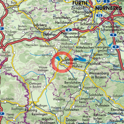 Landkarte Gunzenhausen (VGem)