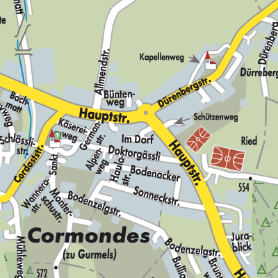 Stadtplan Gurmels